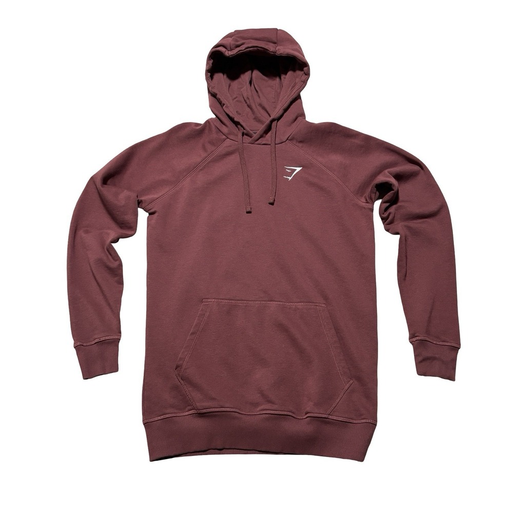 Gymshark Men's‎ Crest Drawstring Hoodie Red Size XS 20 x 28